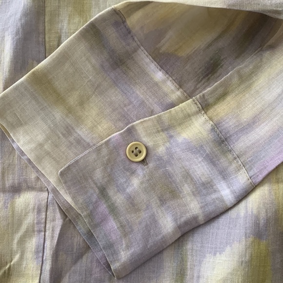 Zara NWT Printed Ramie Blouse - Picture 12 of 17